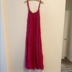 Free People Magenta Pink Gauze Maxi Dress